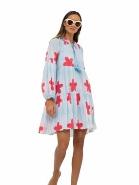 Oliphant Balloon Sleeve Short Dress Size M